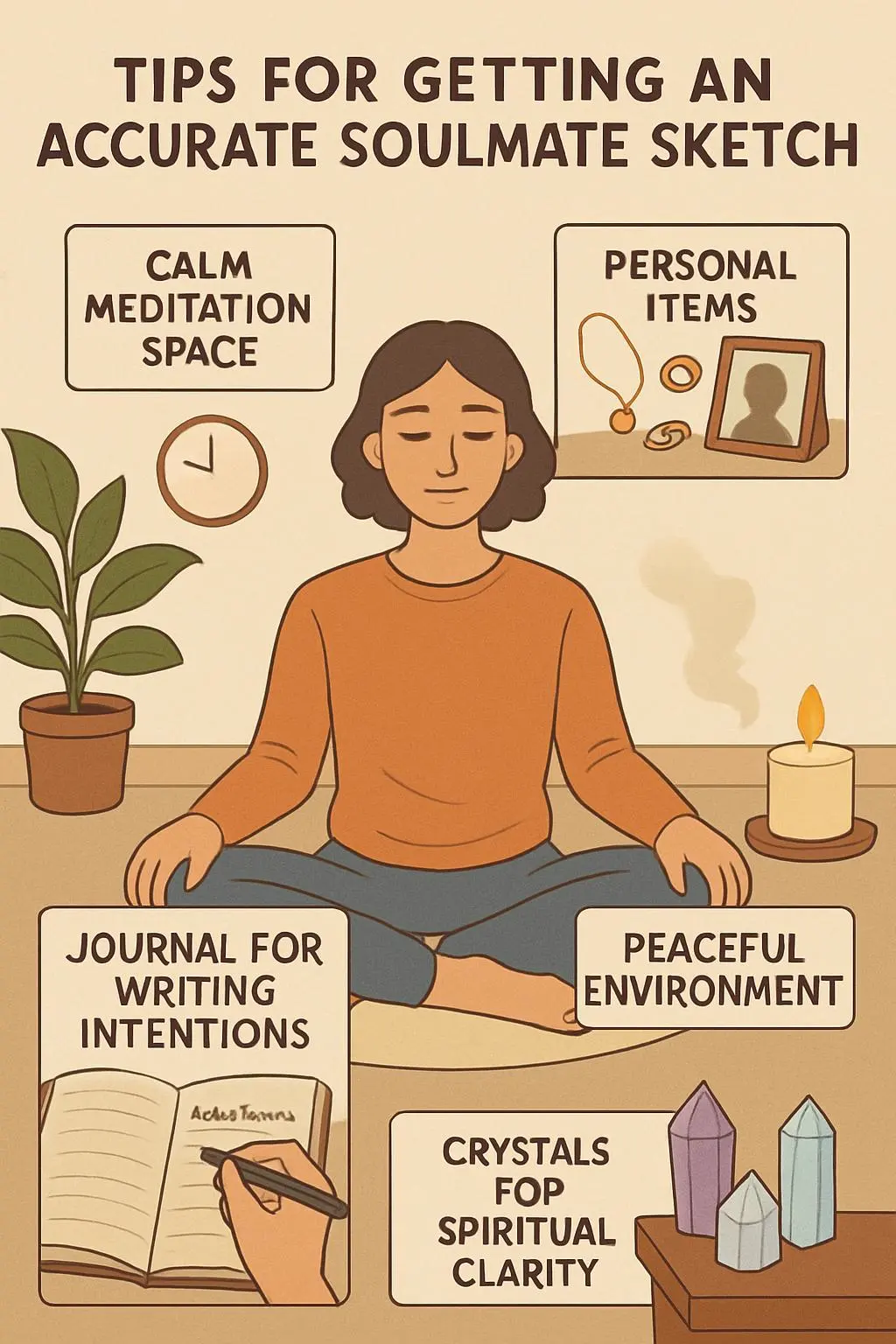 Person preparing for psychic reading with meditation and spiritual energy alignment for accurate results